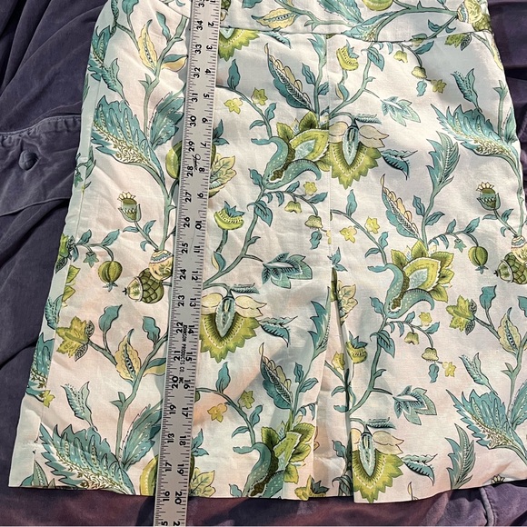ANN TAYLOR LOFT Floral Linen-Blend Skirt Sz 6 - Picture 6 of 6